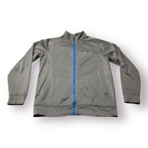 Oakley Front‎ Zip Jacket Grey Gorpcore Front Pocket Size Large Jacket